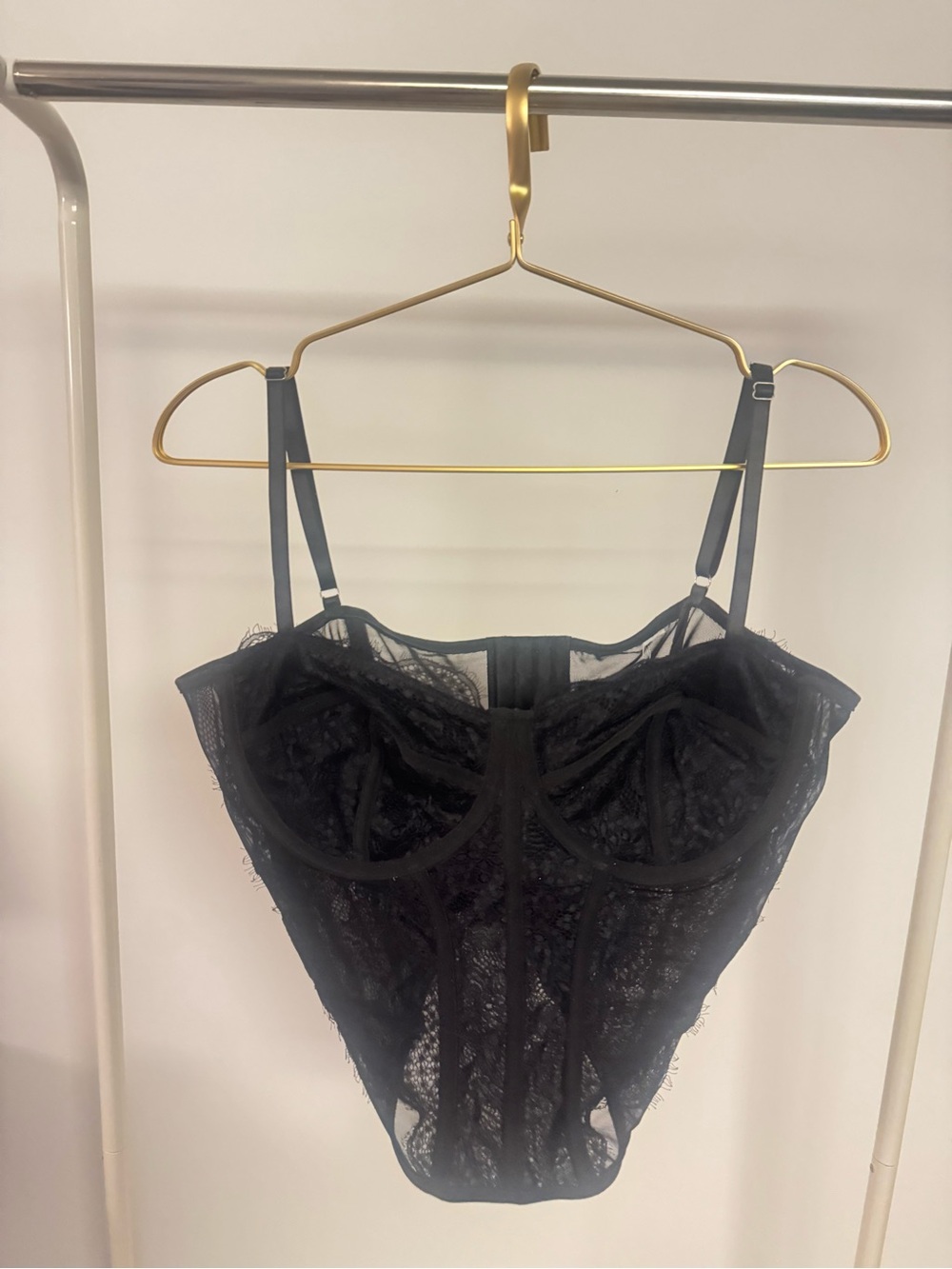 Black Lace Corset Bodysuit - Women Intimates